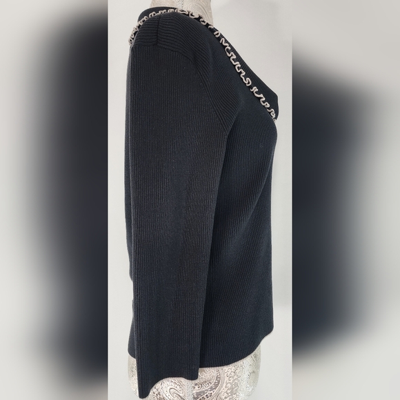 Cache Ribbed Silk/ Knit Top - Picture 4 of 8